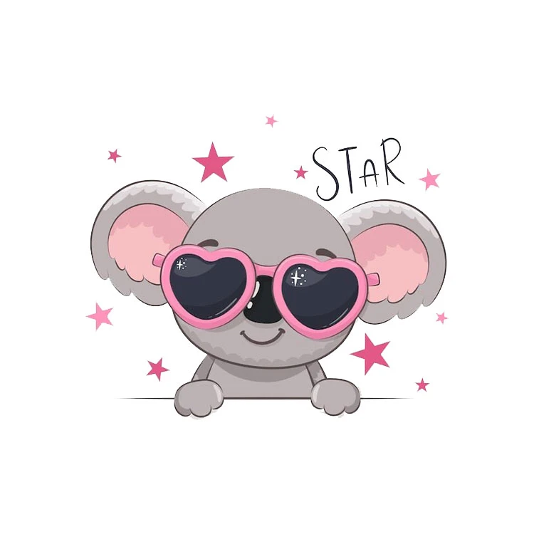 استیکر پارچه و لباس پاد آفرین مدل کارتونی کد 2740