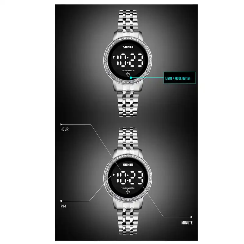 ساعت مچی دیجیتال زنانه اسکمی مدل 16-69 کد 02