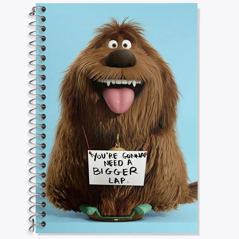 دفتر زبان 50 برگ خندالو مدل سه خط طرح زندگی پنهان حیوانات خانگی The Secret Life of Pets کد 10678