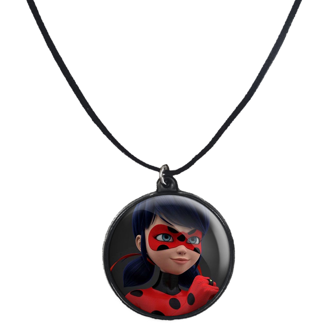 گردنبند پرمانه طرح کفشدوزکی کد pmb.735 مدل دو طرفه