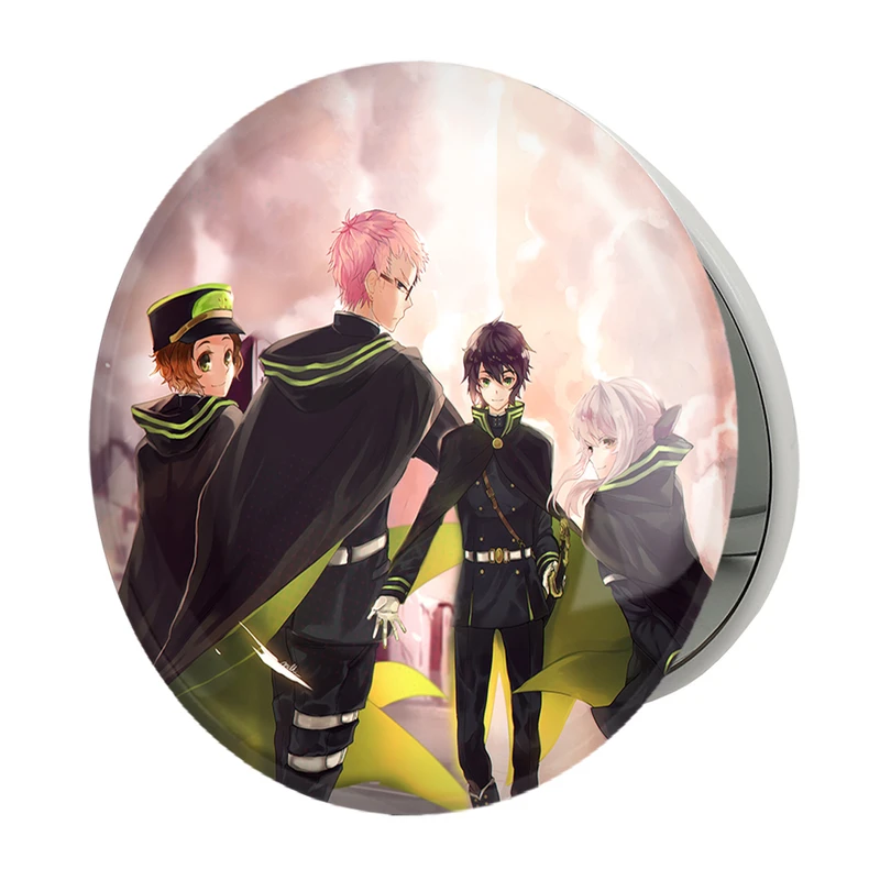 آینه جیبی خندالو طرح شینرا و یو و شیهو انیمه اسرافیل پایانی مدل تاشو کد 12631 