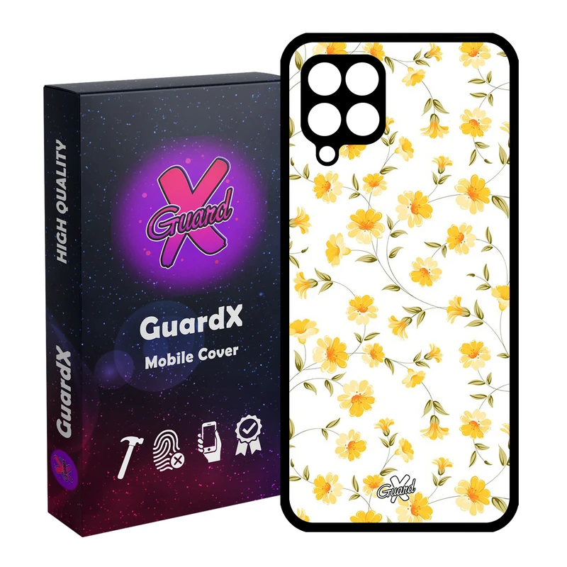 کاور گارد ایکس طرح گل مدل Glass10415 مناسب برای گوشی موبایل سامسونگ Galaxy A12