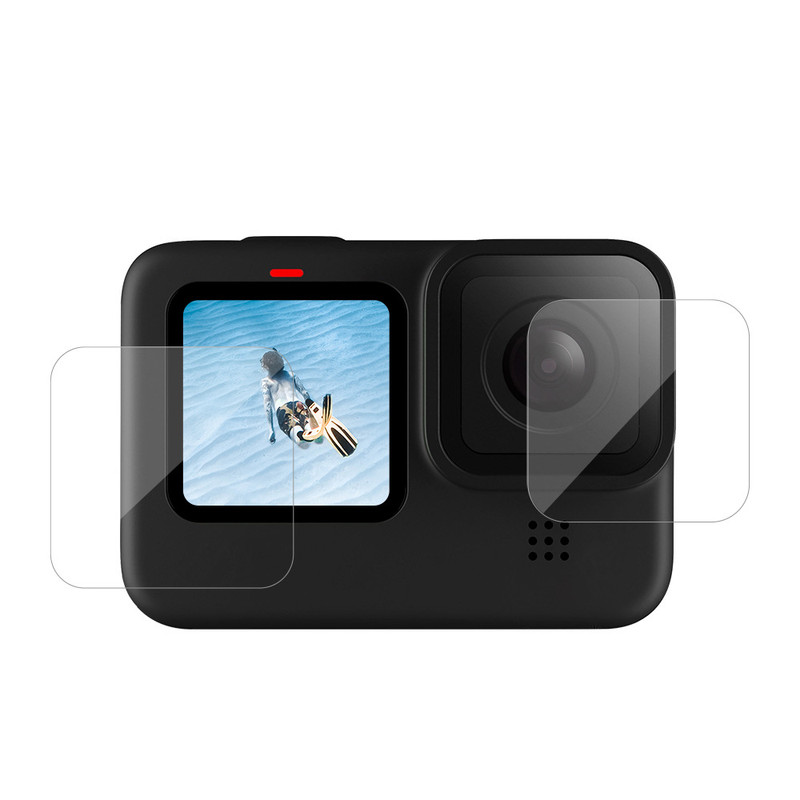 محافظ صفحه نمایش و لنز دوربین مدل He10 مناسب برای دوربین ورزشی گوپرو Hero 10 / 11 مجموعه 3 عددی