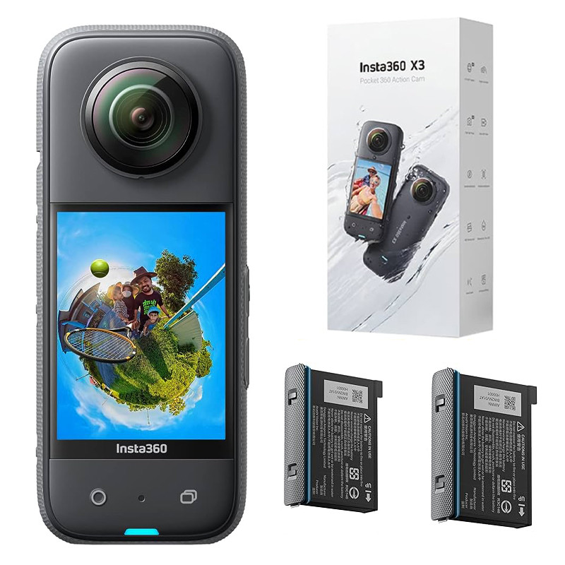 دوربین فیلم برداری ورزشی اینستا 360 مدل x3 به همراه باتری