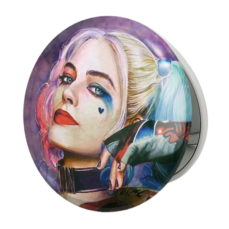 آینه جیبی خندالو طرح هارلی کویین مدل تاشو کد 2863 