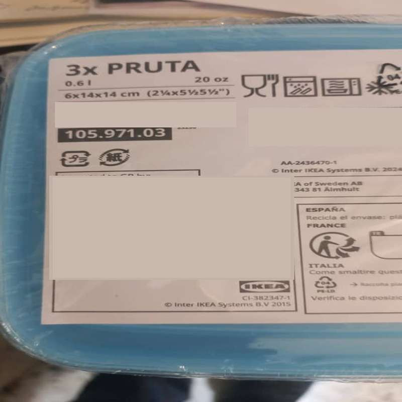 ظرف نگهدارنده ایکیا مدل PRUTA مجموعه سه عددی