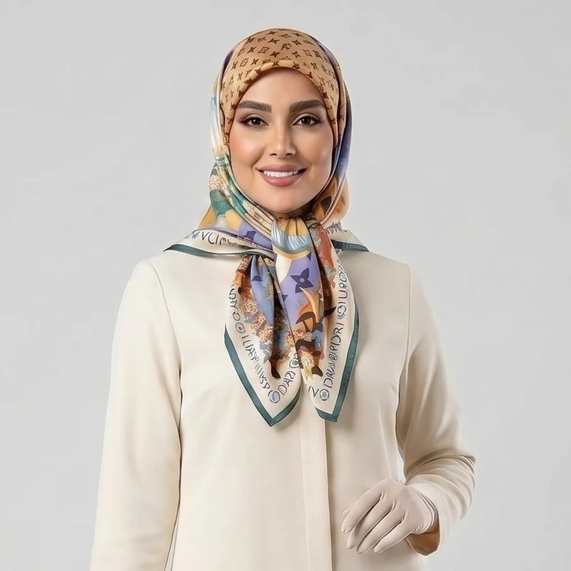 روسری زنانه مدل ابریشم توییل کد 1024141 