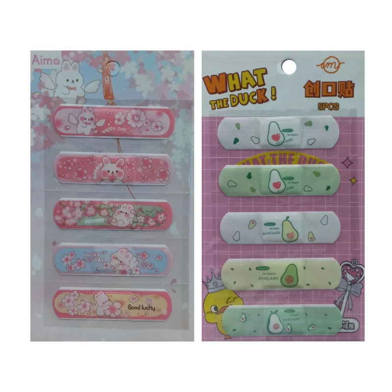 چسب زخم مدل فانتزی طرح آواکادو و خرگوش مجموعه 10 عددی