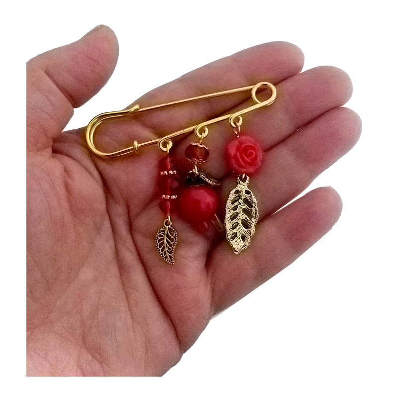 سنجاق سینه دخترانه مدل انار کد SA-07