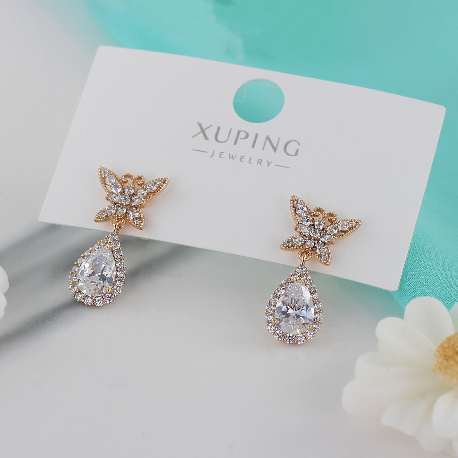 گوشواره زنانه ژوپینگ مدل پروانه کد AAC565 -  - 3