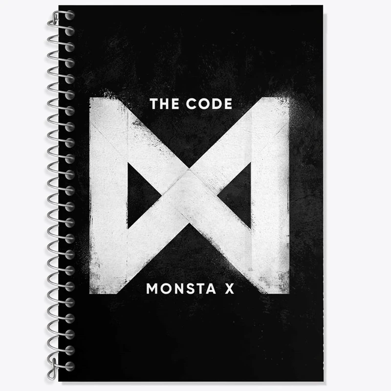 دفتر زبان 50 برگ خندالو مدل سه خط طرح گروه مانستا اکس Monsta X کد 21206