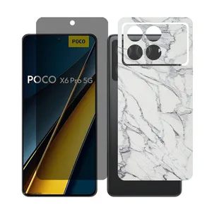 Glass Together model privacy Screen Protector Suitable for Xiaomi Poco X6 Pro Mobile Phone with Back cover sticker