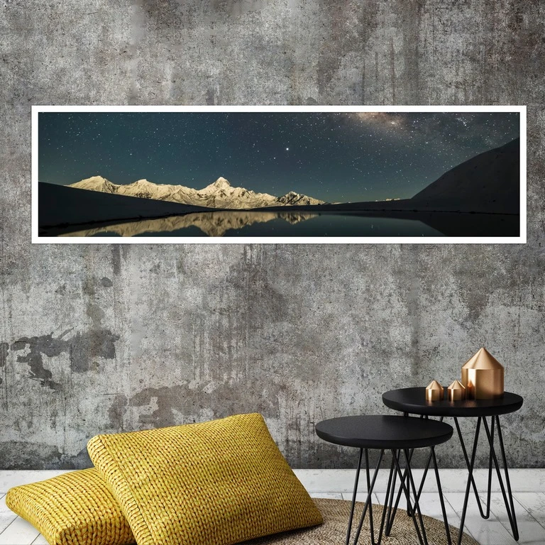 تابلو بکلیت طرح منظره دریاچه مدل کشیده W-7686