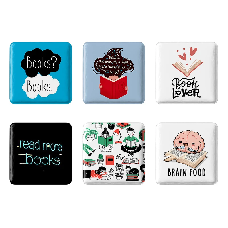 مگنت خندالو طرح کتاب BOOK کد 1654A مجموعه 6 عددی