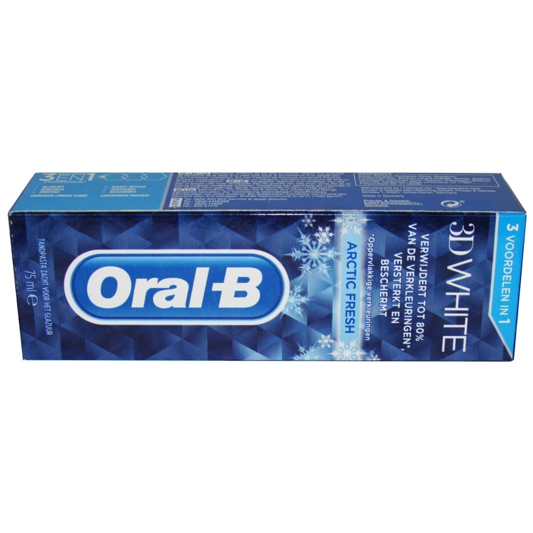 خمیر دندان اورال-بی مدل 3D WHITE مدل ARCTIC FRESH حجم 75 میلی لیتر
