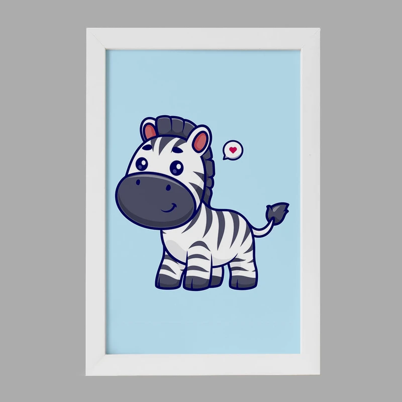 تابلو خندالو مدل حیوانات بامزه گورخر کد 29728