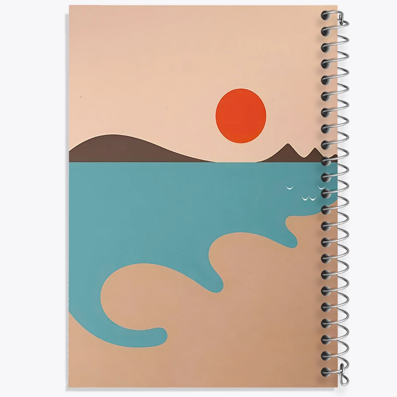 دفتر نقاشی 50 برگ خندالو طرح منظره ی گربه ای کد N5684