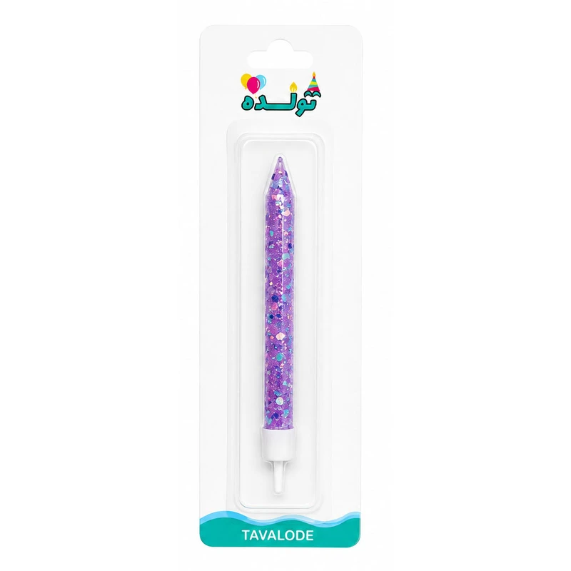 شمع تولد مدل اکلیلی کادوپیچ کد KP-301 زمان اتمام 0.01 ساعت