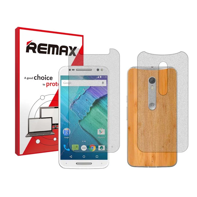 محافظ صفحه نمایش مات ریمکس مدل HyMTT مناسب برای گوشی موبایل موتورولا Moto X Style به همراه محافظ پشت گوشی