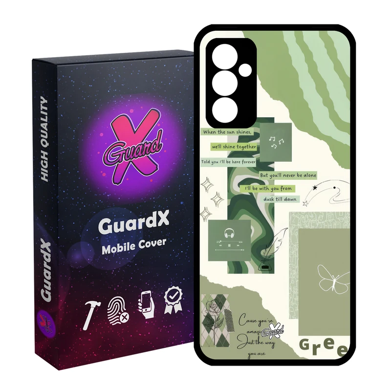 کاور گارد ایکس طرح سبز مدل Glass10650 مناسب برای گوشی موبایل سامسونگ Galaxy A15 4G / A15 5G