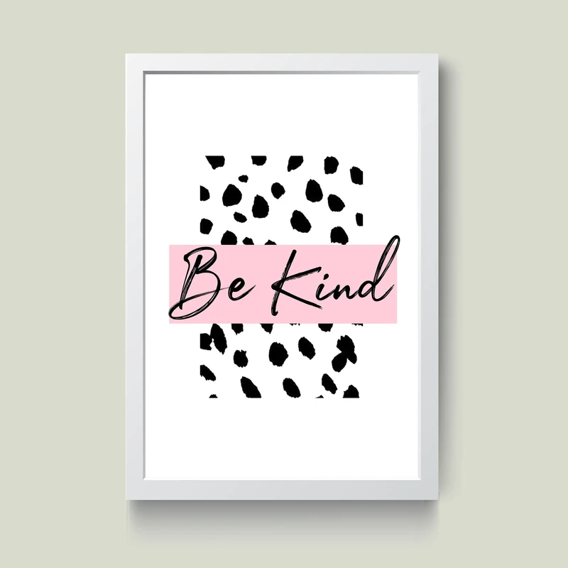 تابلو مدل مینیمال Be Kind کد S1511-w