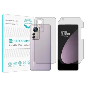 Rockspace transparent screen protector HyGEL model suitable for Xiaomi 12S Pro mobile phone along with the back of the phone