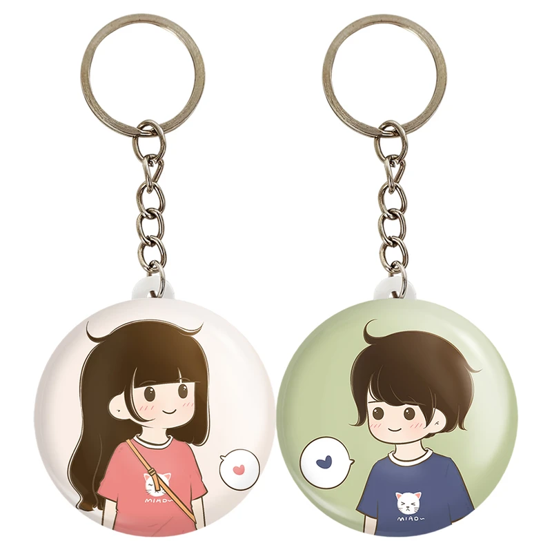 جاکلیدی خندالو مدل عاشقانه Love کد A6 مجموعه 2 عددی