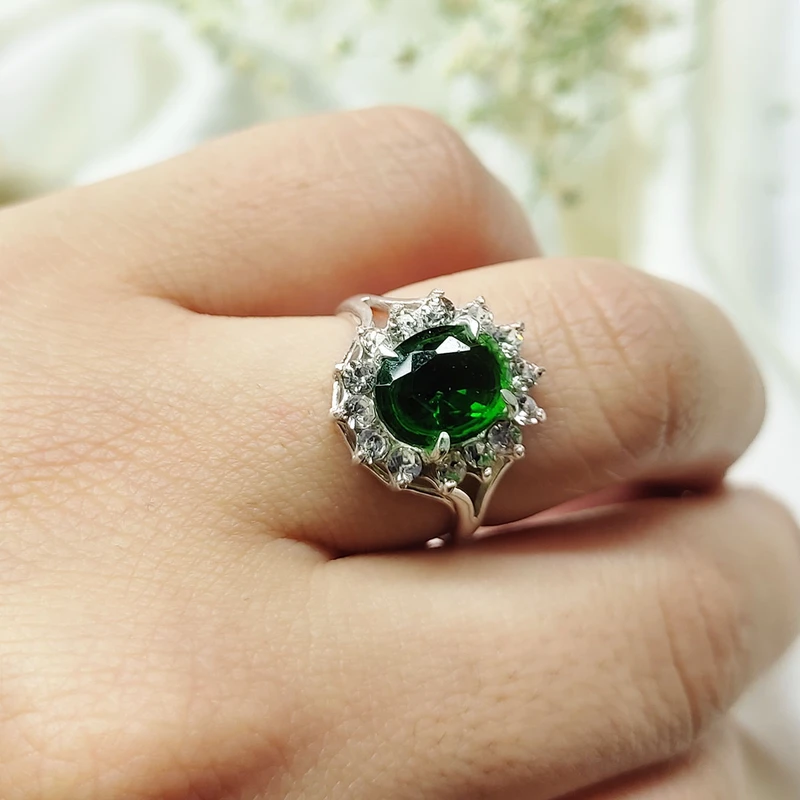 عکس شماره 4 : سرویس نقره زنانه سلین کالا مدل زمرد کد 90