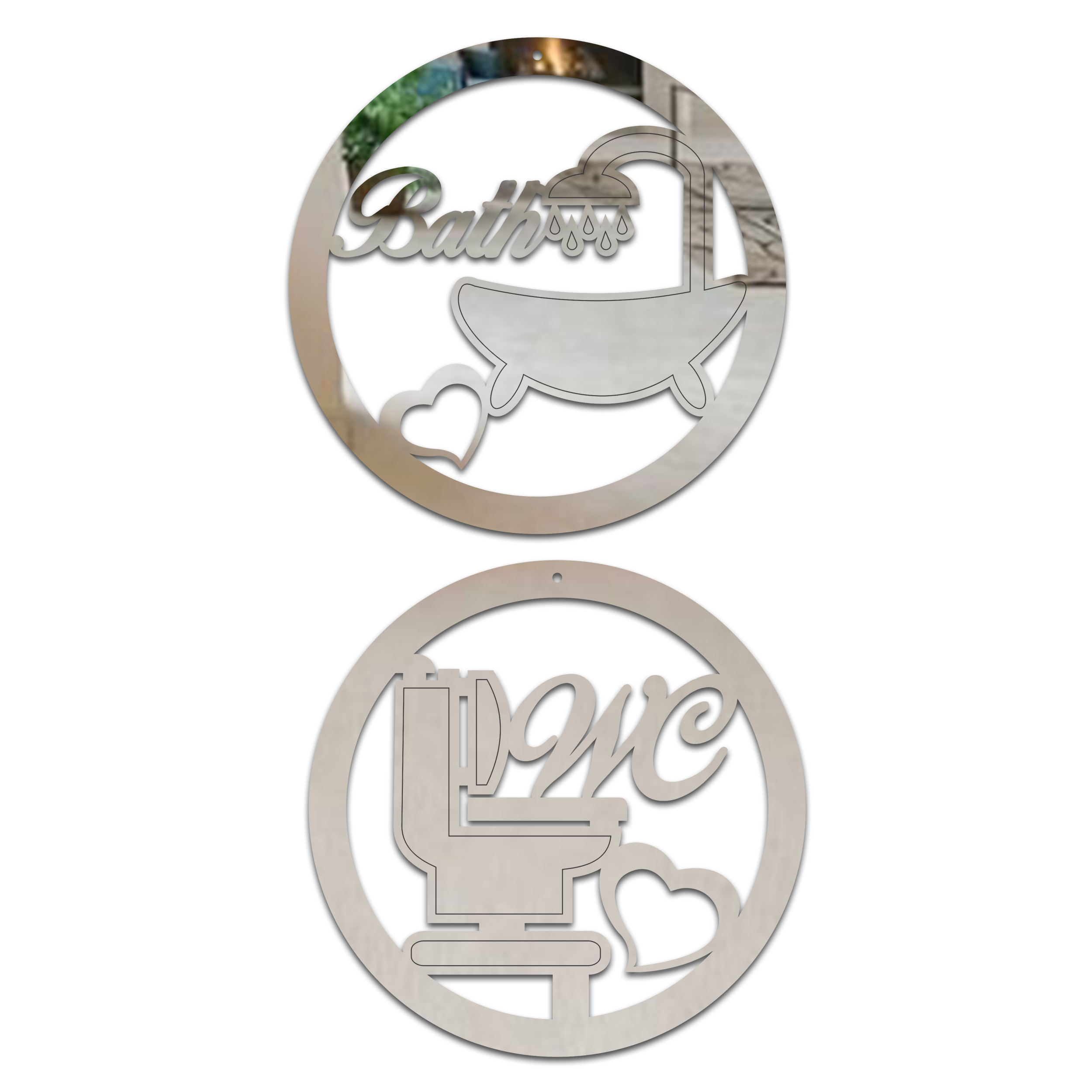 آینه پلکسی گلس دکوماتوس طرح شاه پسند مدل IND103 بسته 2 عددی