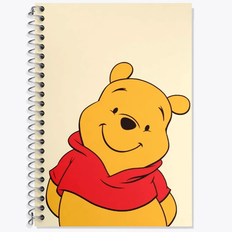 دفتر زبان 50 برگ خندالو مدل سه خط طرح خرس پو Winnie The Pooh کد 1596