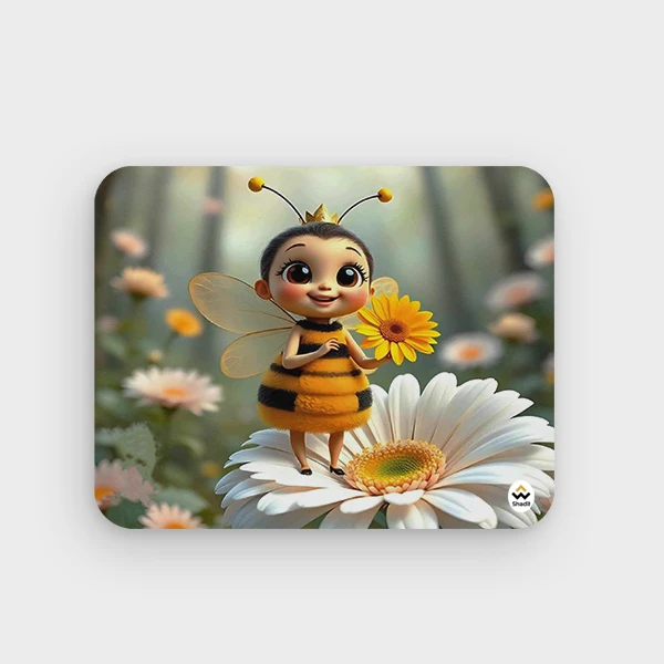 ماوس پد شادیت مدل زنبور عسل کیوت کد 01 سایز 24*19 سانتی متر