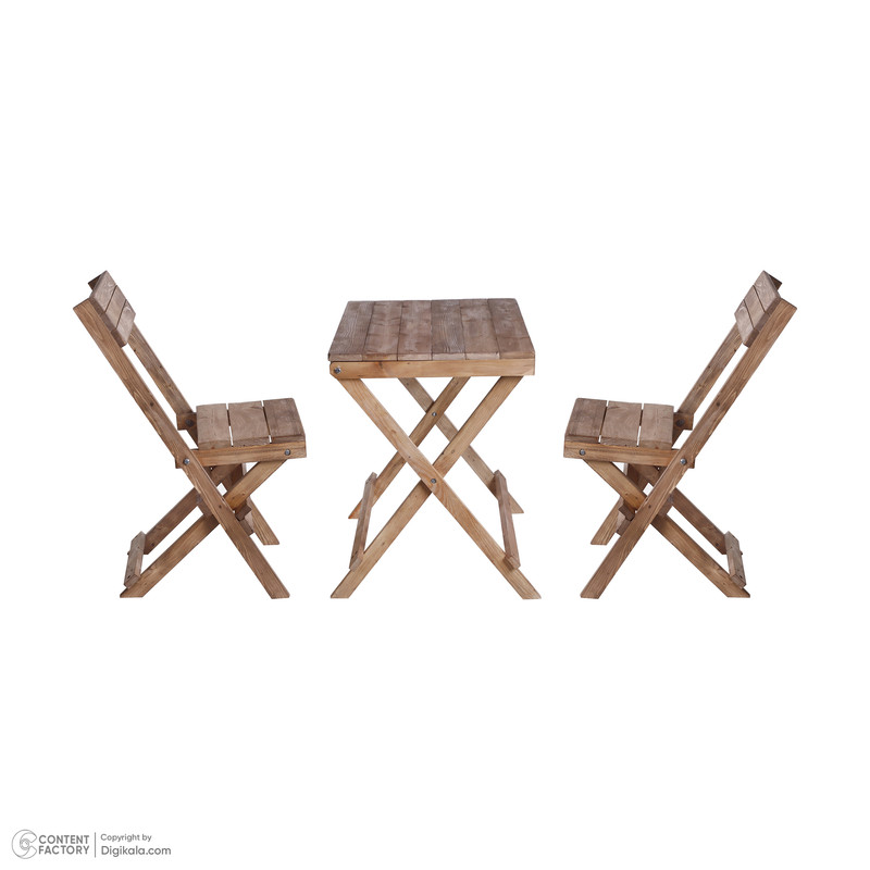 میز و صندلی ناهارخوری دو نفره مدل تاشو کد 001