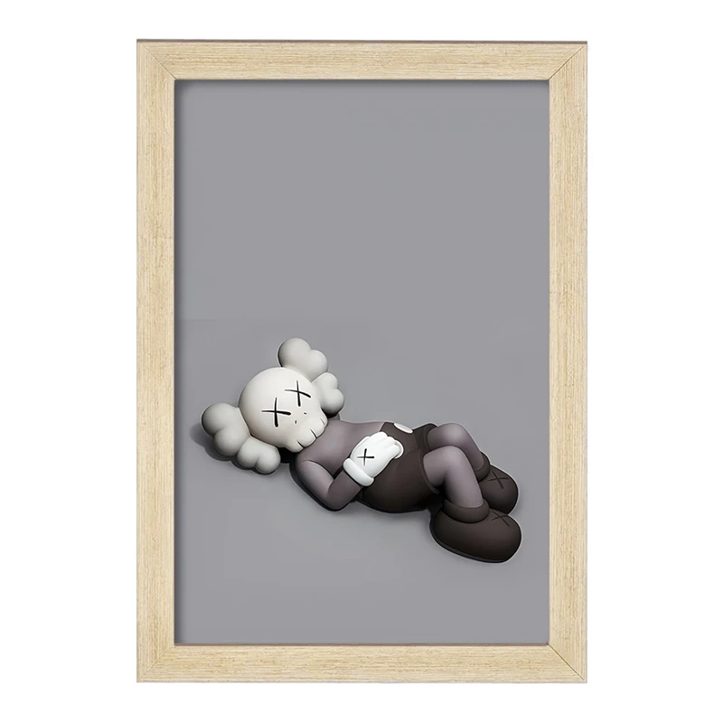 تابلو خندالو مدل عروسک کاز (kaws) کد F3990