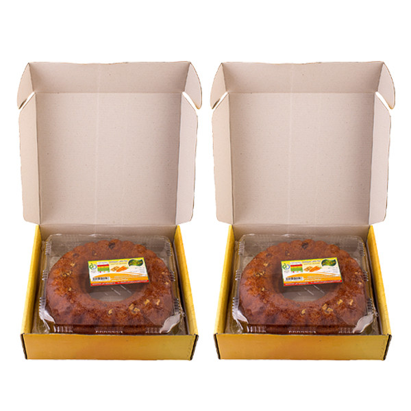  کیک روغنی هویج گردو مهفام - 620 گرم بسته 2 عددی 