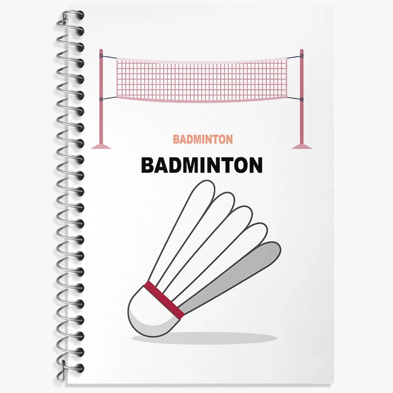 دفتر زبان 50 برگ خندالو مدل سه خط طرح بدمینتون کد N1344