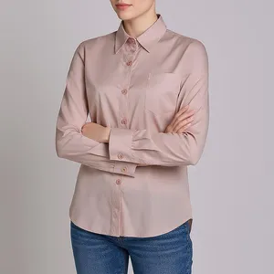 شومیز آستین بلند یقه انگلیسی زنانه مدل نخی کد 1150