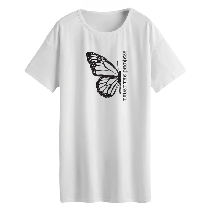 تی شرت لانگ زنانه مدل پروانه (2)