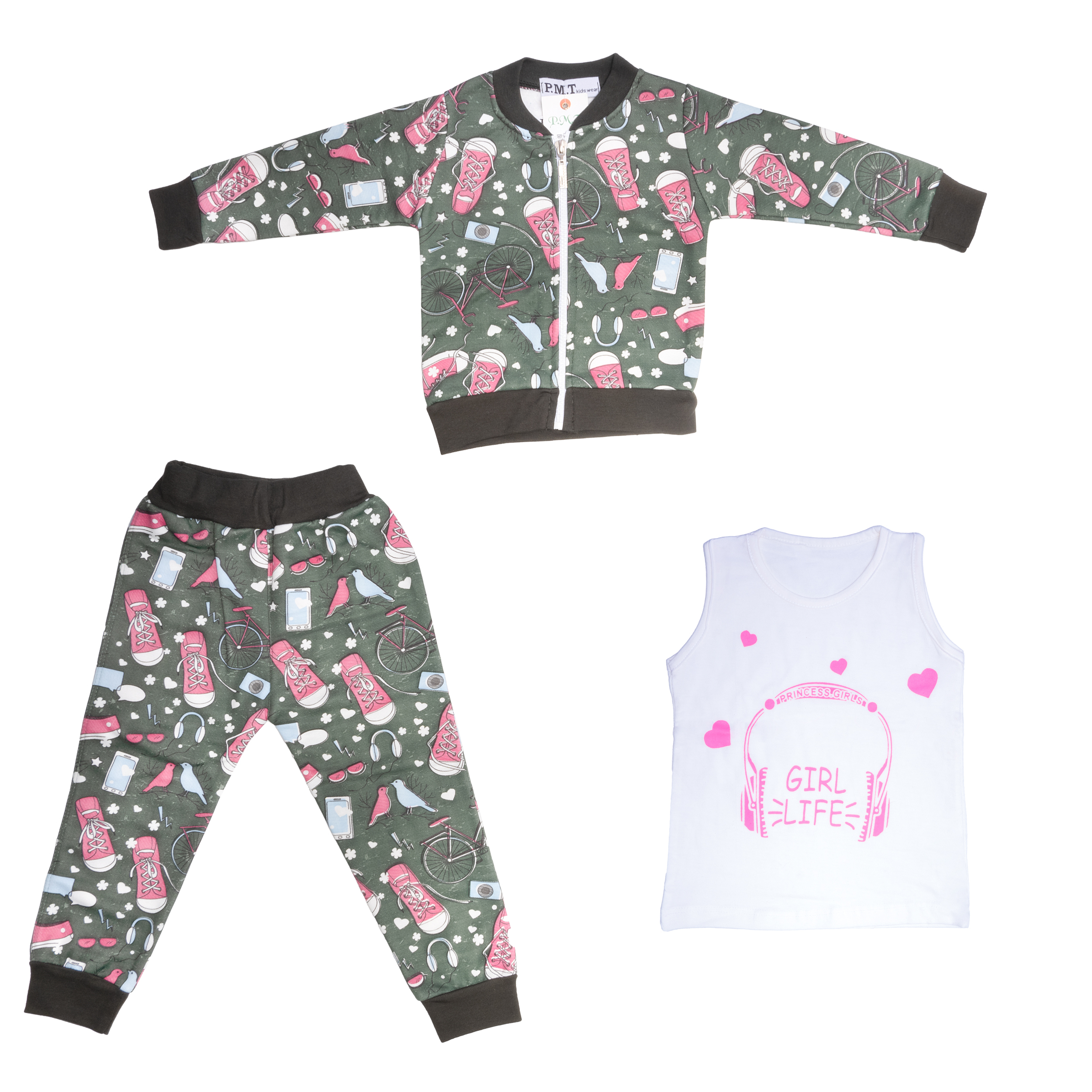 ست 3 تکه لباس دخترانه مدل 71884