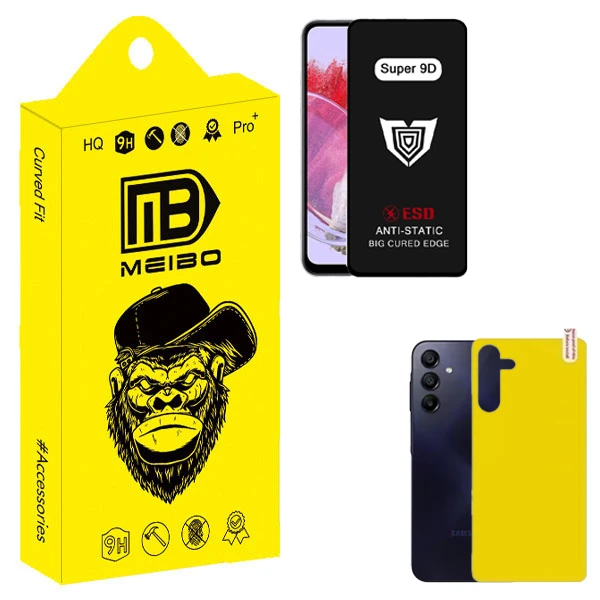 محافظ صفحه نمایش میبو مدل Super 9D Touch مناسب برای گوشی موبایل سامسونگ Galaxy a15 به همراه محافظ پشت گوشی