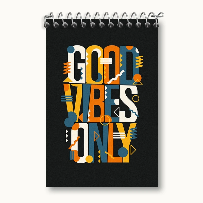 دفتر یادداشت 50 برگ خندالو مدل Good Vibes Only کد F1051