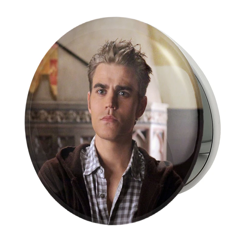 آینه جیبی خندالو طرح استفان سالواتوره خاطرات یک خون آشام  The Vampire Diaries  مدل تاشو کد 23680 