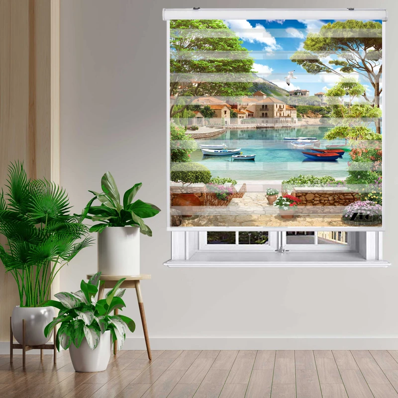 پرده زبرا زیو کد L5008 سایز 150X150 سانتی متر