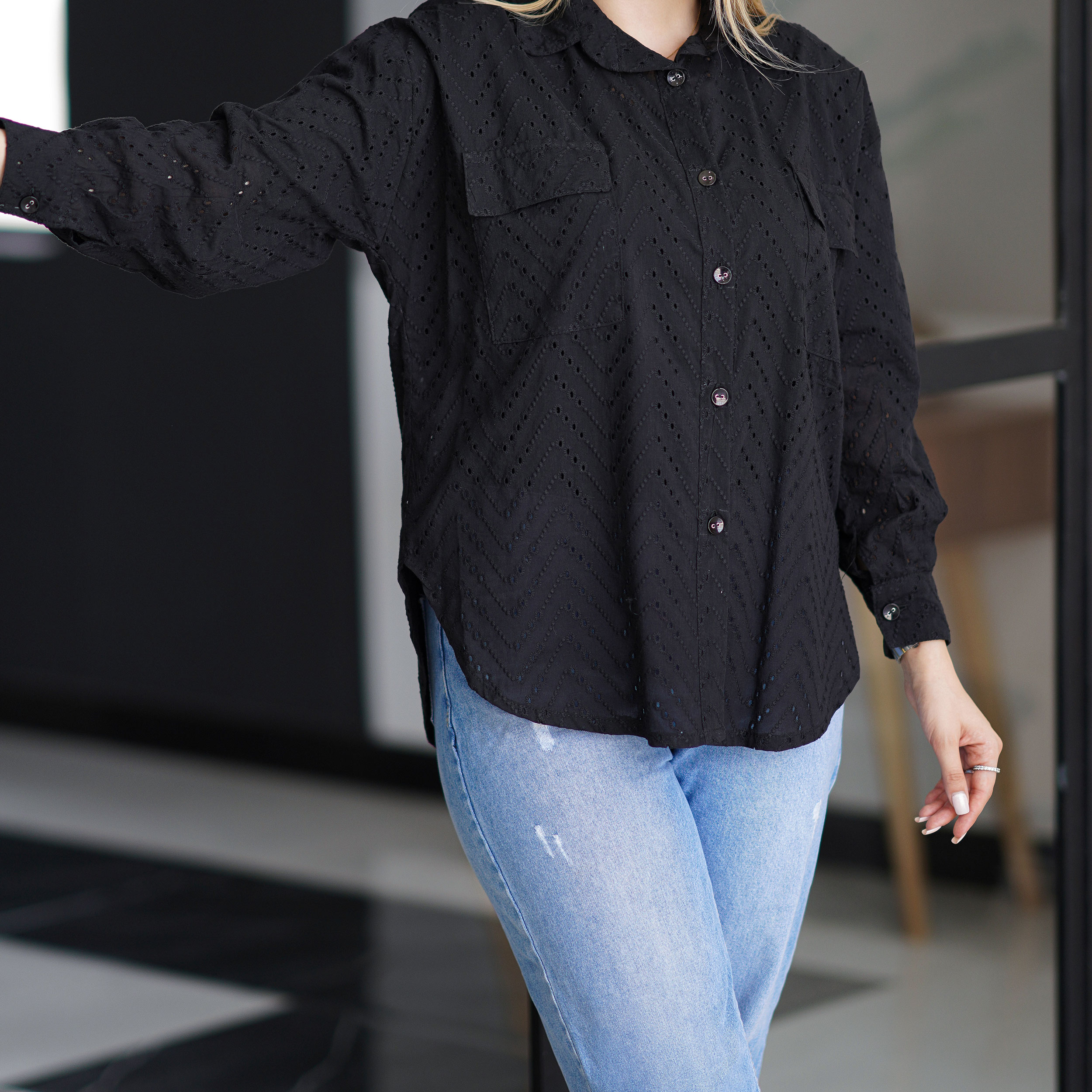 شومیز آستین بلند زنانه السانا مدل سیتا کد 155101 -  - 2