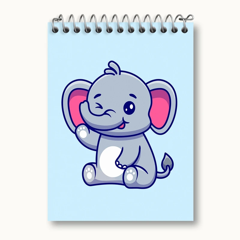 دفتر یادداشت 50 برگ خندالو مدل فیل کوچولو کد 29475