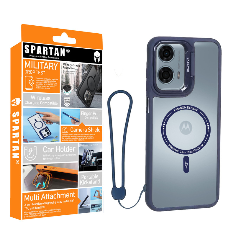کاور اسپارتان مدل Case Pro Magnetic Apple Strap مناسب برای گوشی موبایل موتورولا Moto G24 به همراه بند