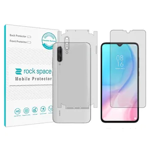 Rockspace HyGEL model transparent screen protector suitable for Xiaomi Mi 9 Lite mobile phone with back protector