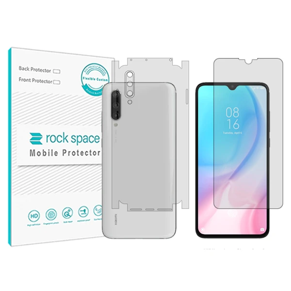 محافظ صفحه نمایش راک اسپیس مدل HyGEL مناسب برای گوشی موبایل شیائومی Mi 9 Lite به همراه محافظ پشت گوشی