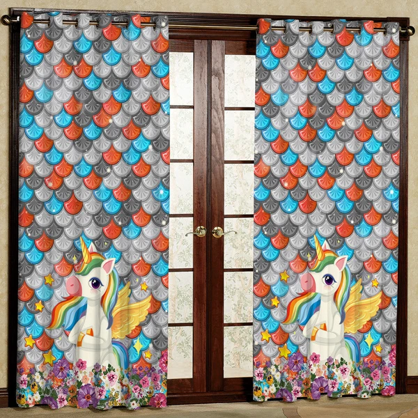 پرده چاپی مدل هازان پانچی کد121 سایز 280x140 سانتی متر