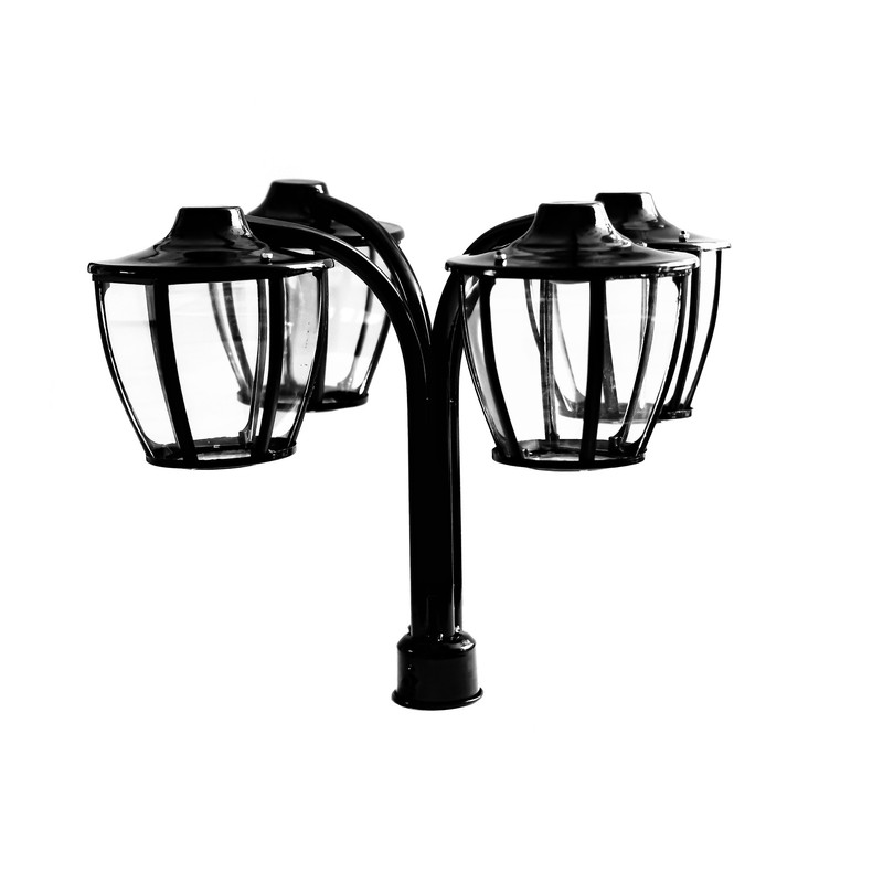 چراغ پارکی مدل سرلوله چهار شاخه P-4JC