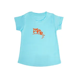 تی شرت آستین کوتاه دخترانه مدل سه جوجه جغد کد B.Org